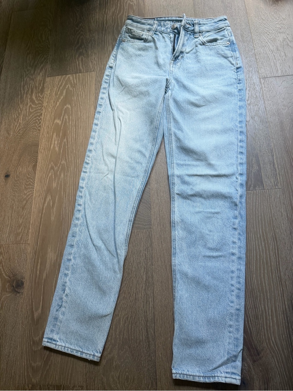 American Eagle Outfitters Light Blue Straight-Leg Jeans
